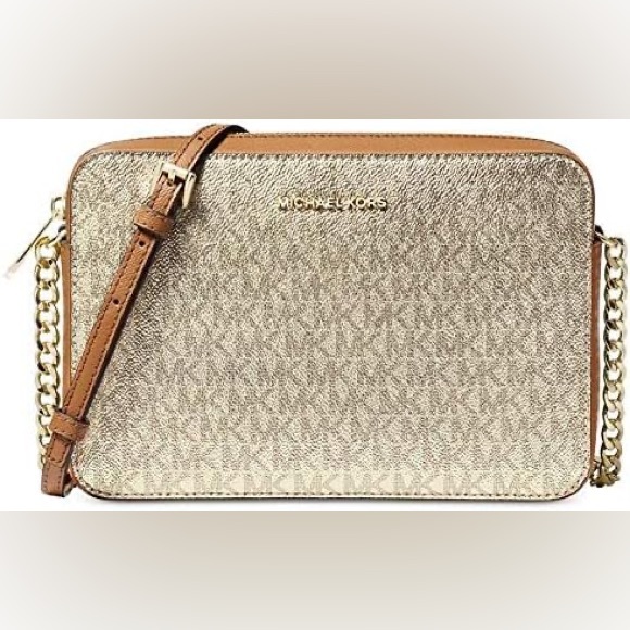 MICHAEL Michael Kors Handbags - Michael Kors Jet Set Large East West Crossbody Shoulder Bag Gold